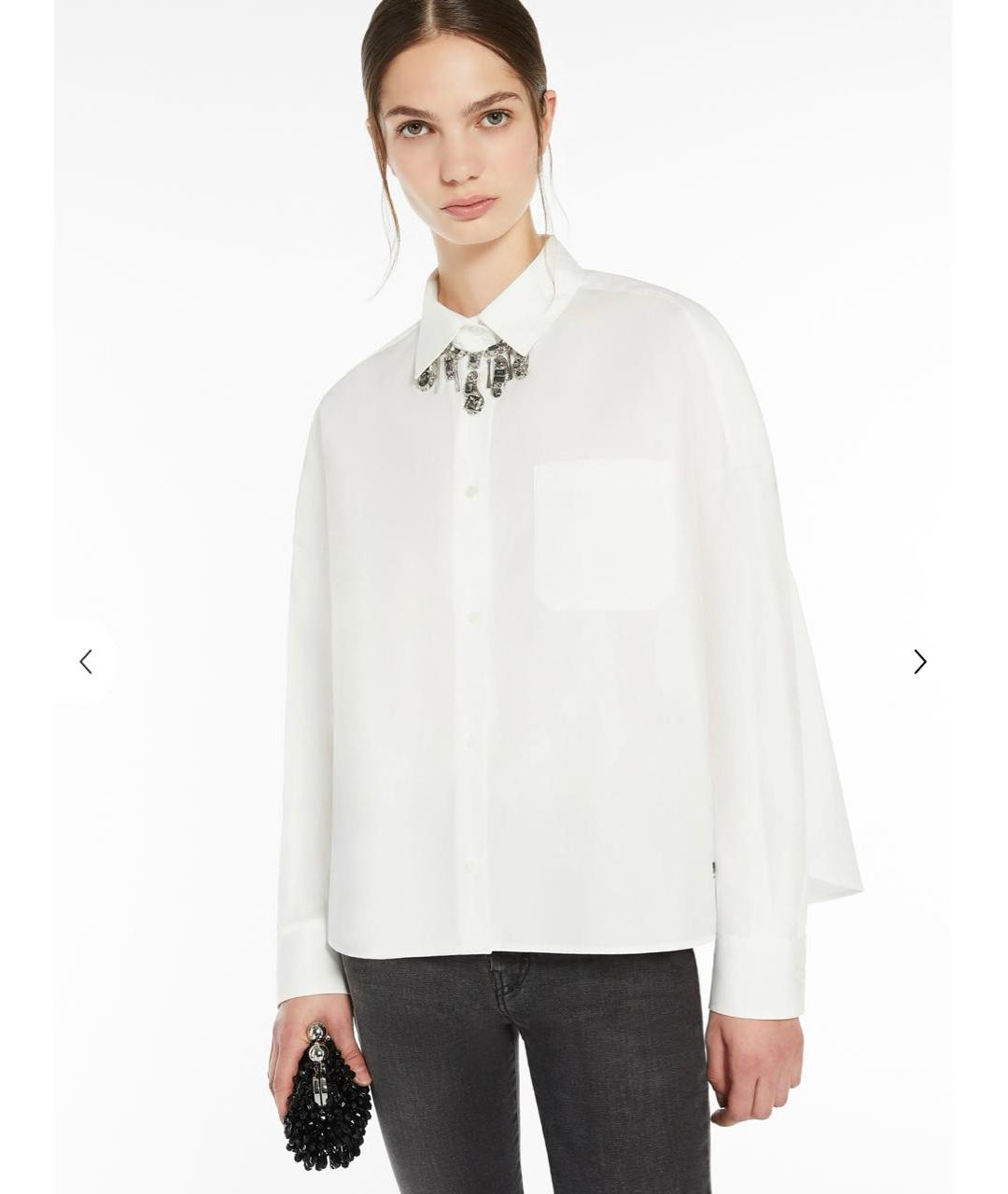 WEEKEND MAX MARA Белая хлопковая рубашка, фото 3