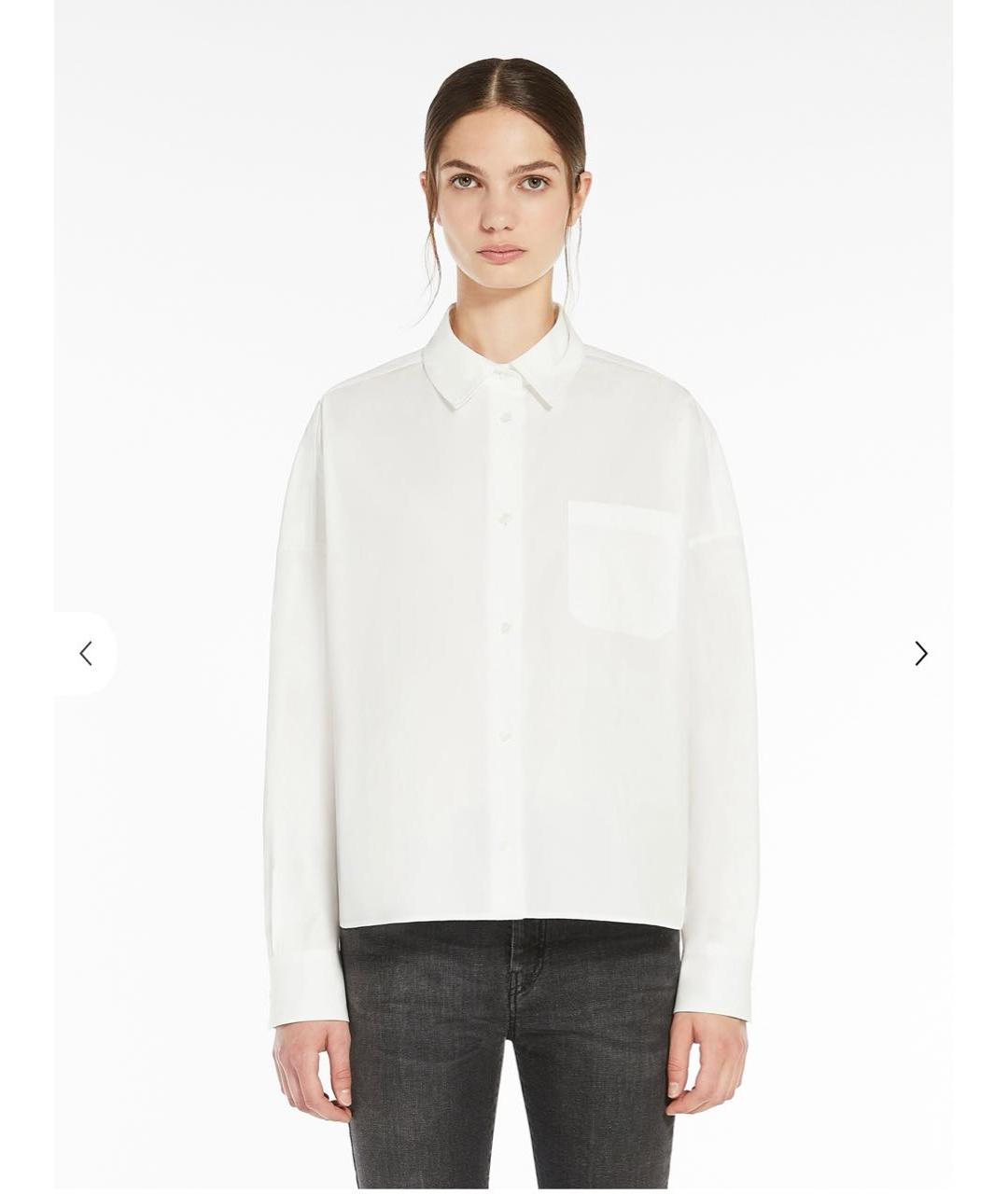 WEEKEND MAX MARA Белая хлопковая рубашка, фото 4