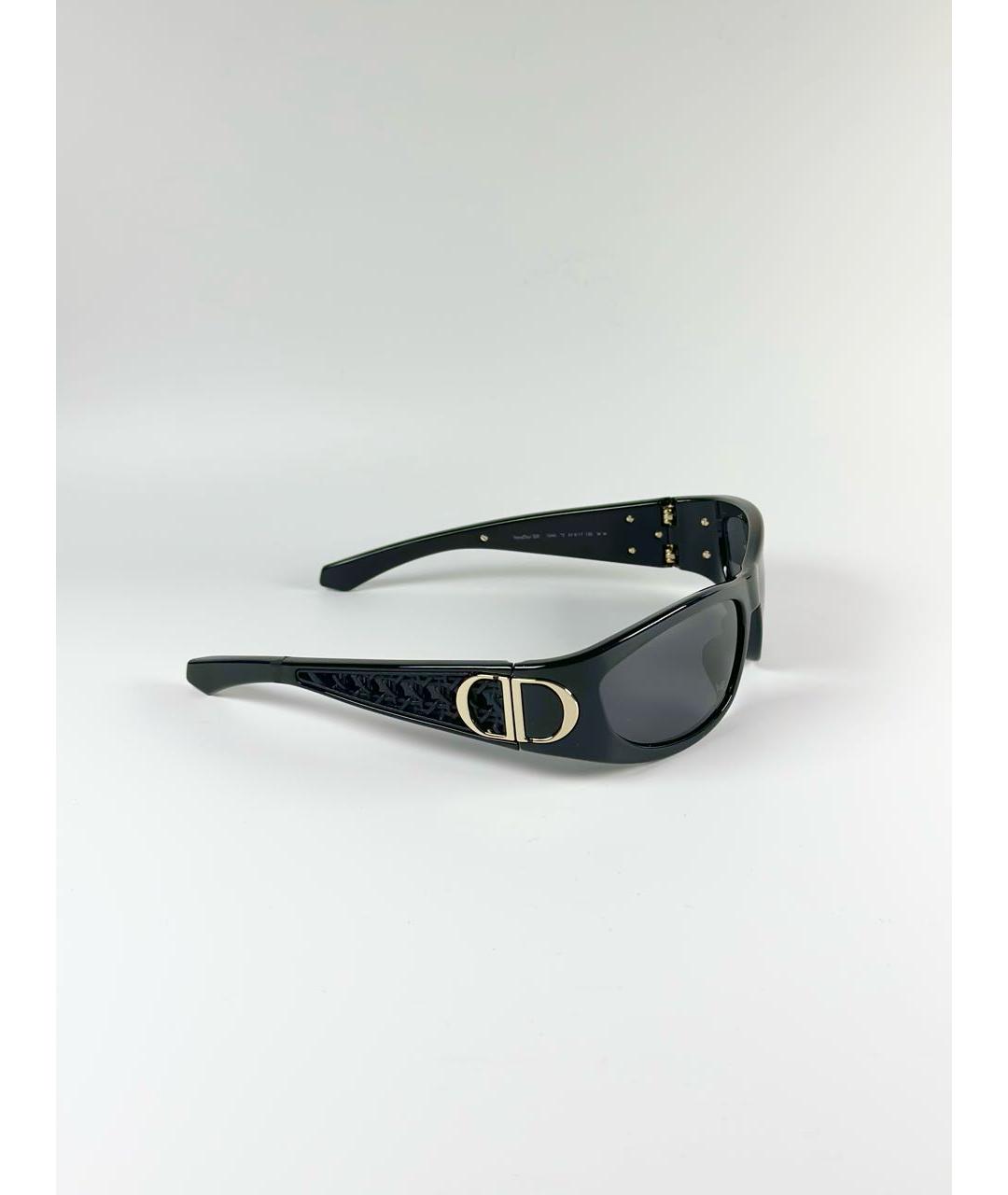 CHRISTIAN DIOR Черные пластиковые солнцезащитные очки, фото 2