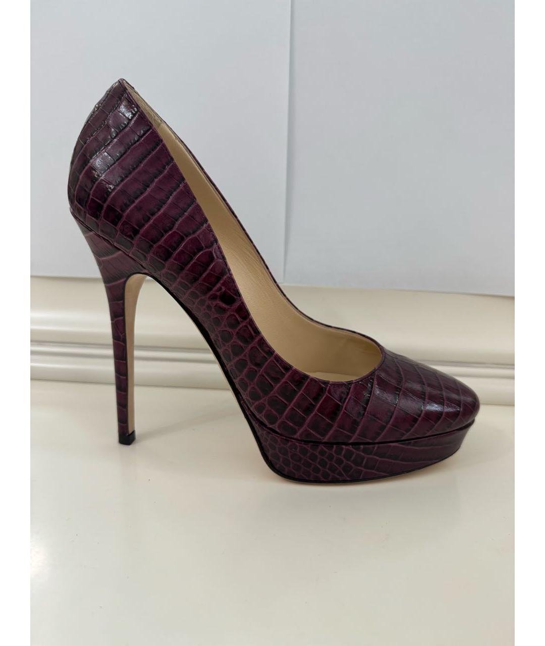 JIMMY CHOO Фиолетовые кожаные туфли, фото 5