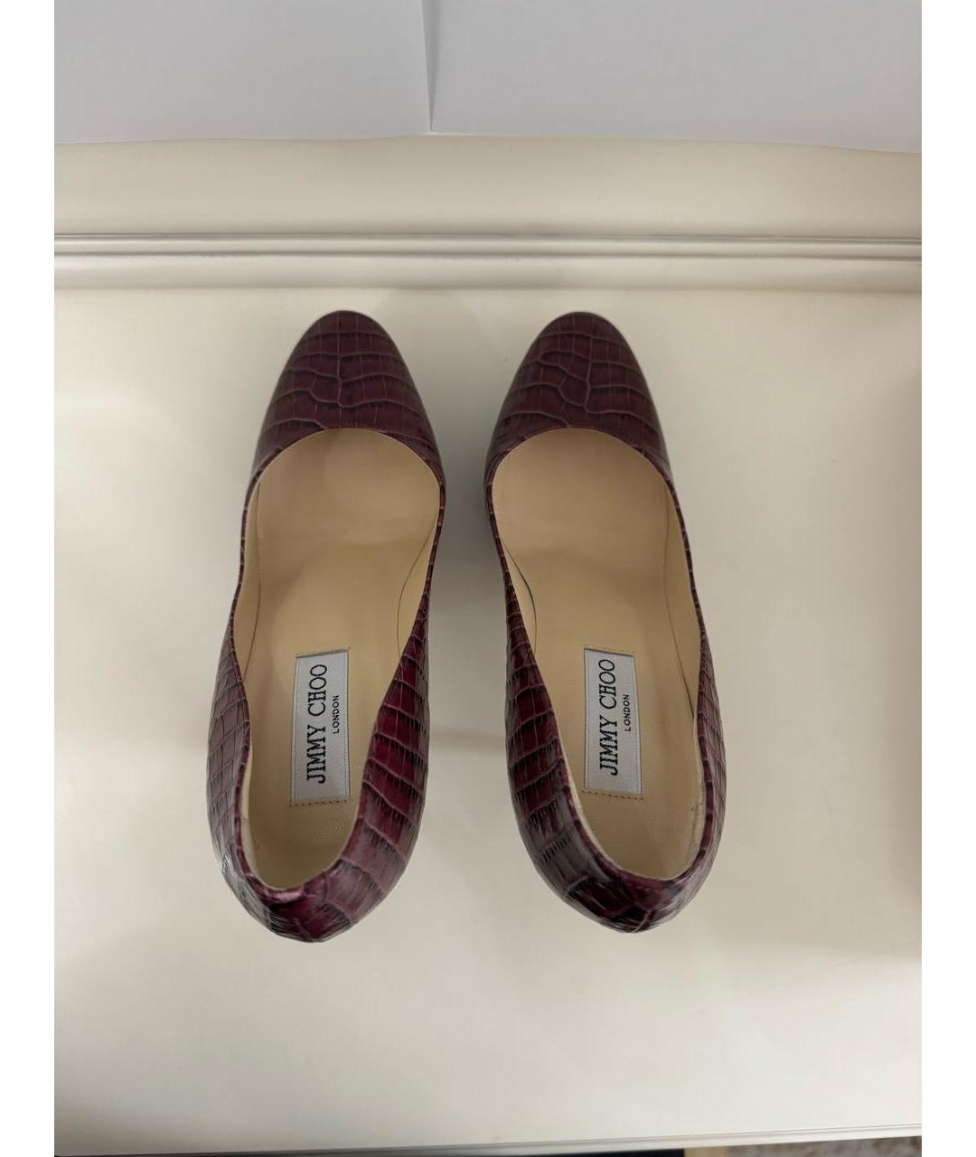 JIMMY CHOO Фиолетовые кожаные туфли, фото 3