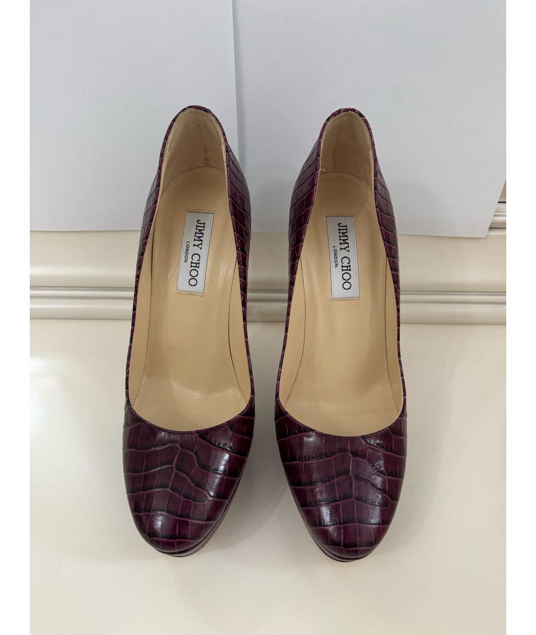 JIMMY CHOO Фиолетовые кожаные туфли, фото 2