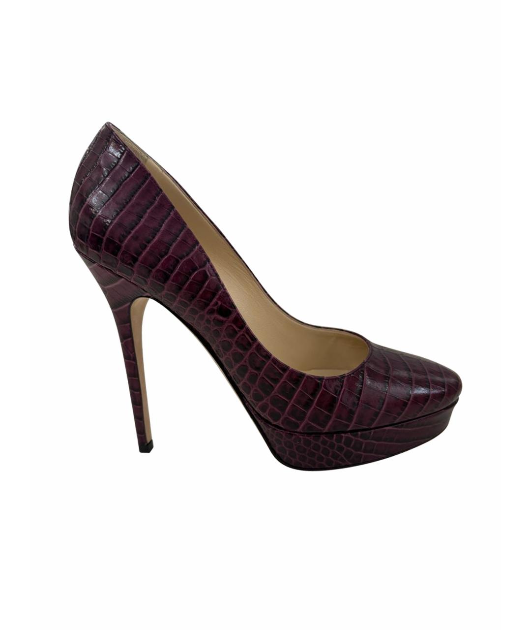 JIMMY CHOO Фиолетовые кожаные туфли, фото 1