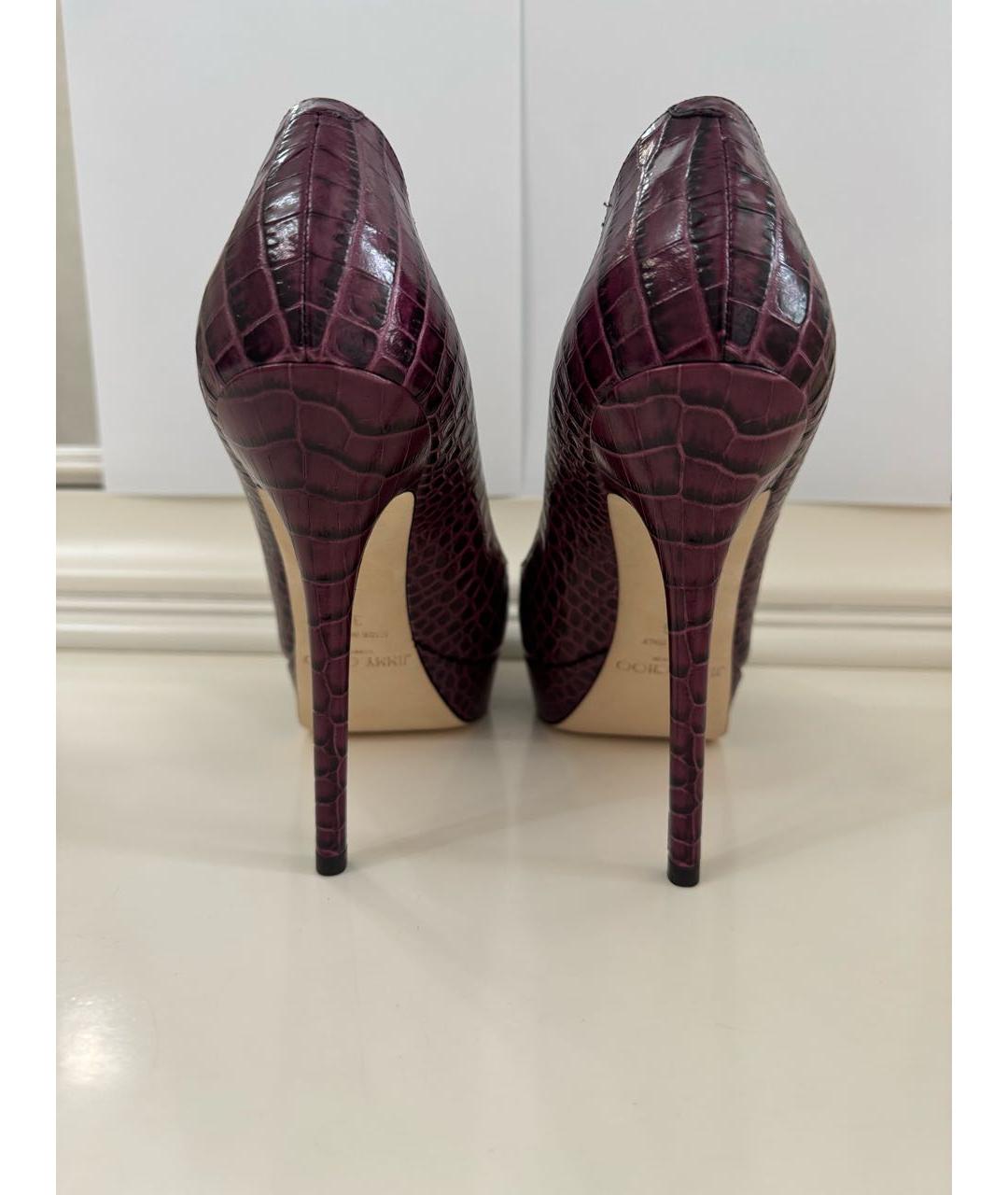 JIMMY CHOO Фиолетовые кожаные туфли, фото 4