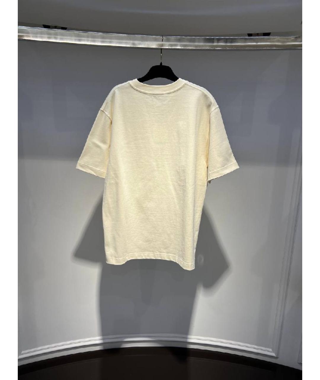 JACQUEMUS Бежевая хлопковая футболка, фото 3