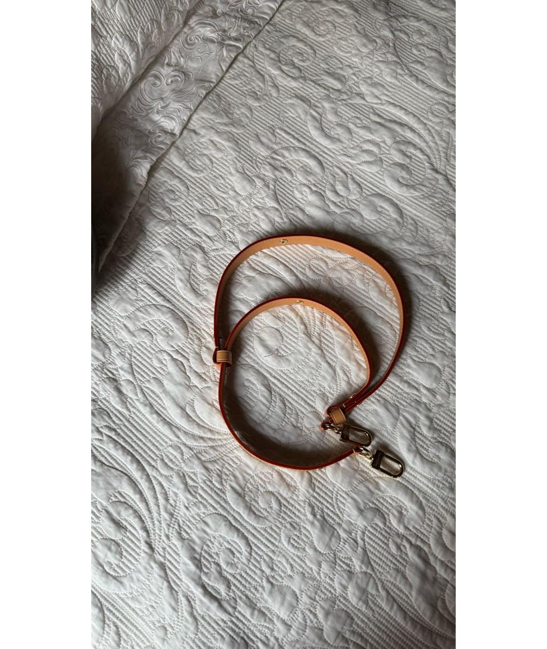 LOUIS VUITTON Коричневая кожаная сумка через плечо, фото 3