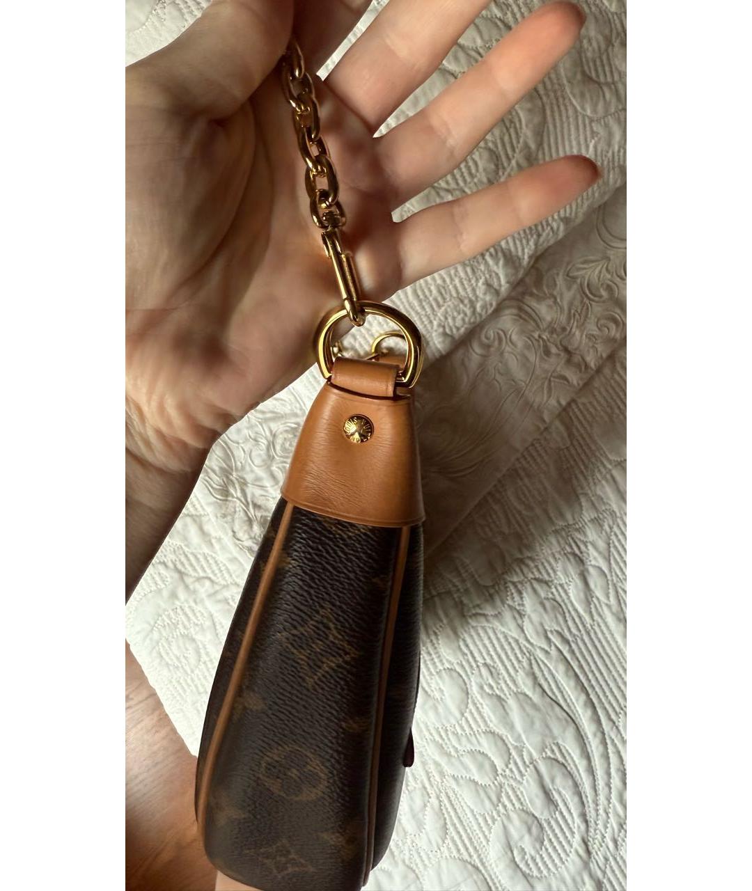 LOUIS VUITTON Коричневая кожаная сумка через плечо, фото 6