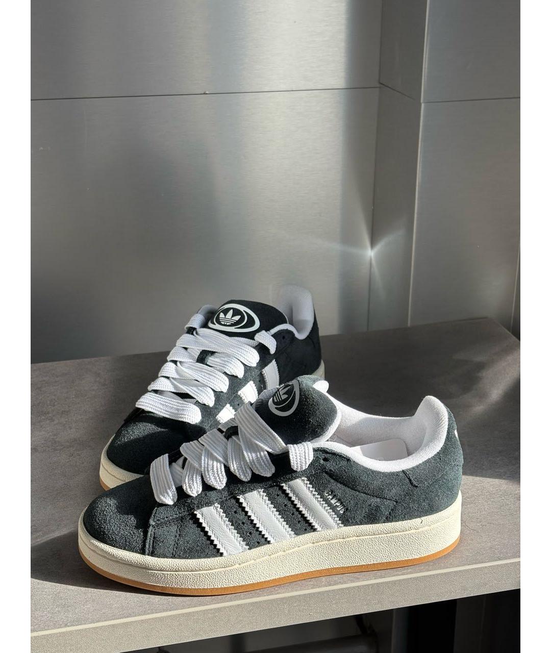 ADIDAS Черные замшевые кеды, фото 2