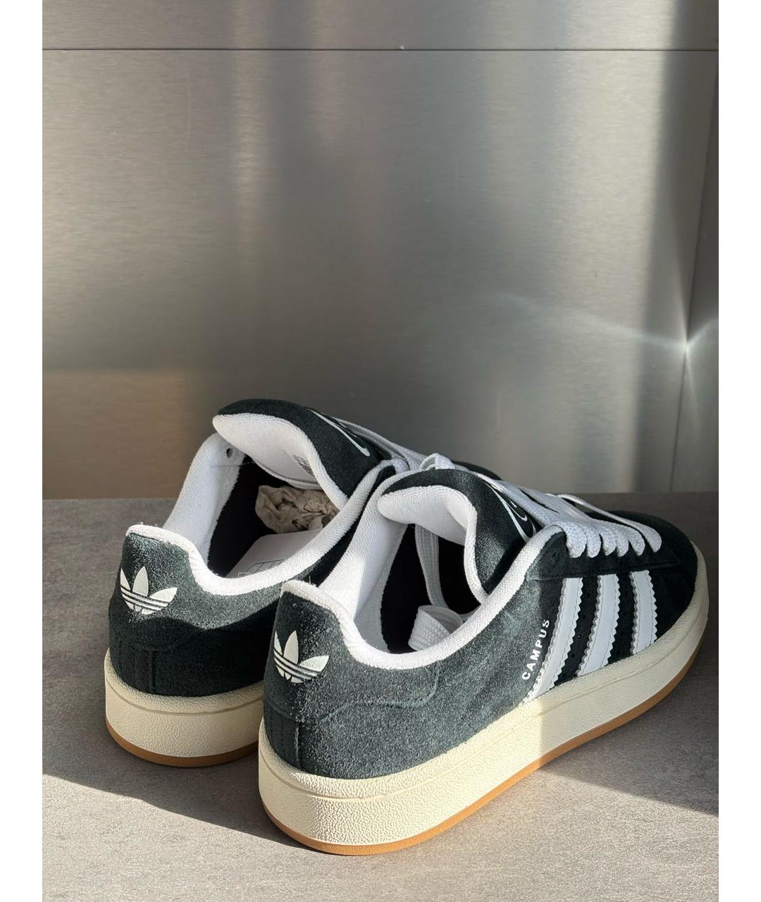 ADIDAS Черные замшевые кеды, фото 3