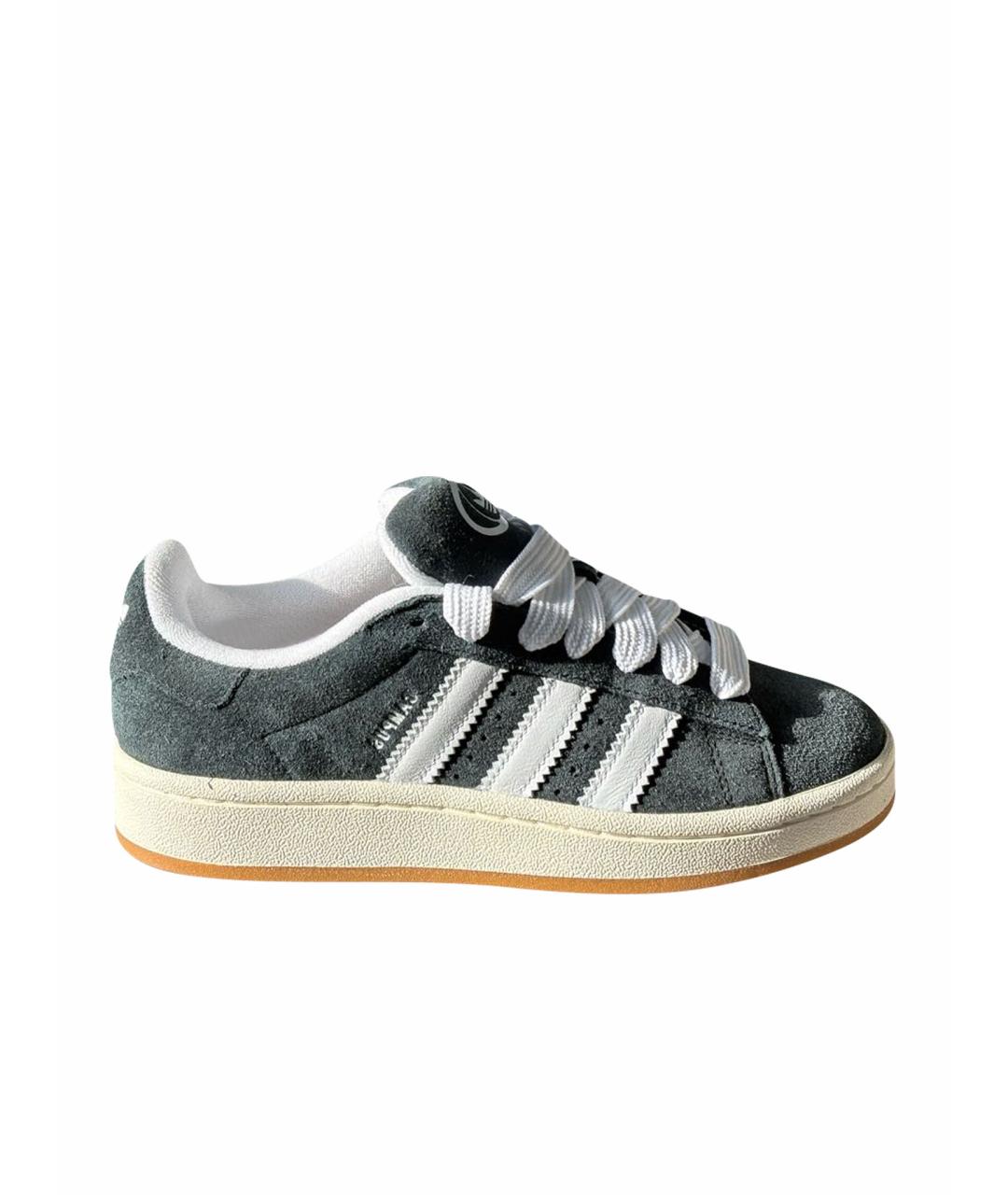 ADIDAS Черные замшевые кеды, фото 1