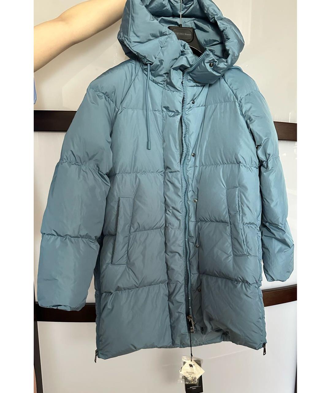 WEEKEND MAX MARA Горчичный полиамидовый пуховик, фото 8