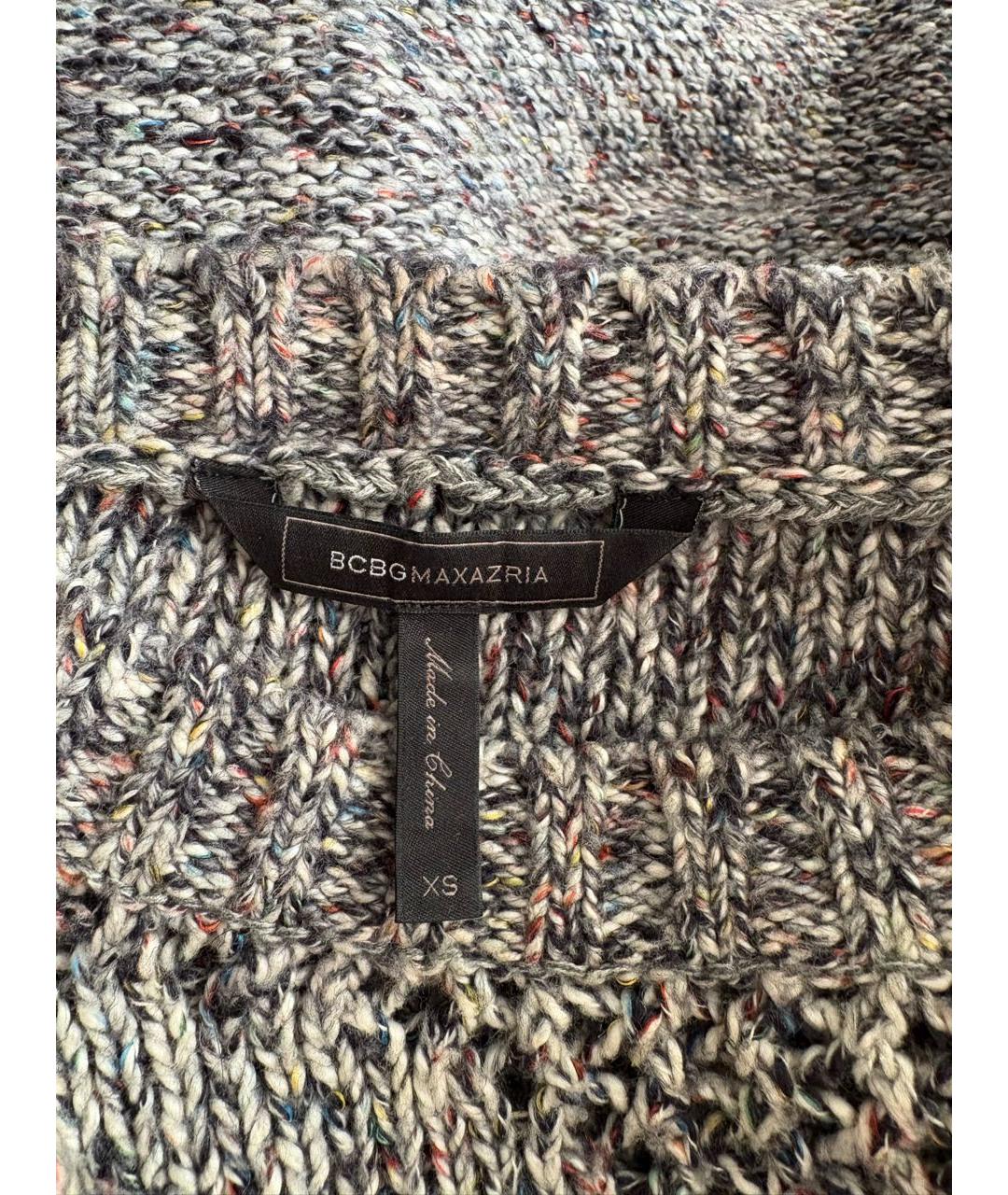 BCBG MAXAZRIA Серый хлопковый джемпер / свитер, фото 3