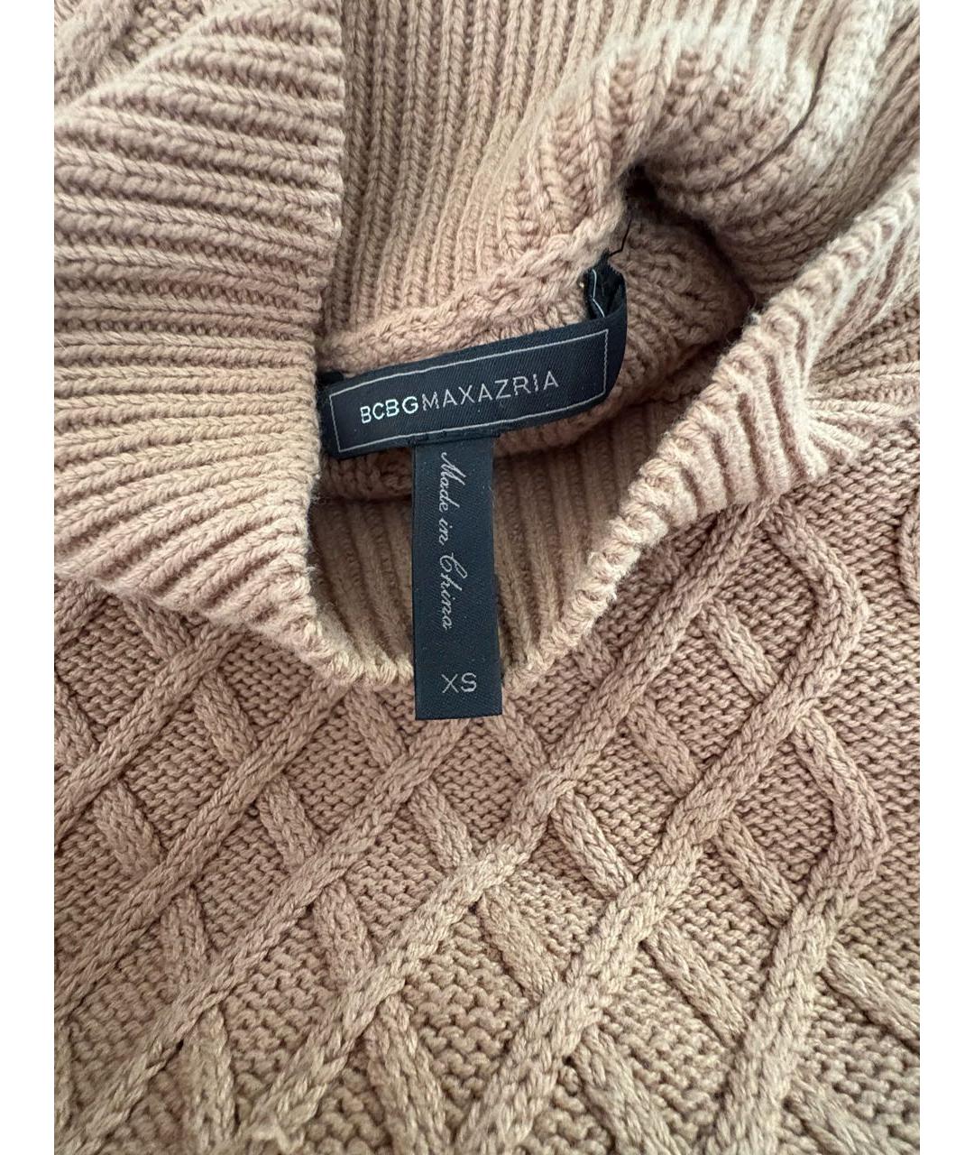 BCBG MAXAZRIA Коричневый хлопковый джемпер / свитер, фото 3