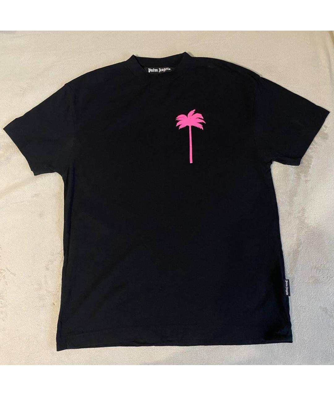 PALM ANGELS Черная хлопковая футболка, фото 8