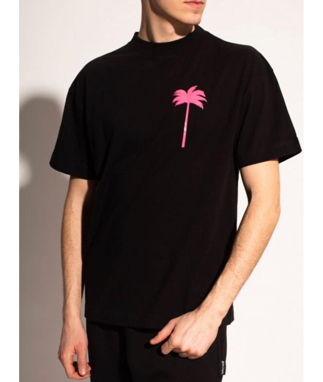 PALM ANGELS Черная хлопковая футболка, фото 5