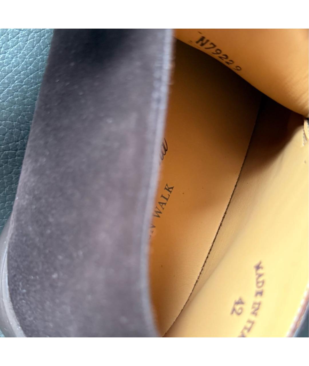 LORO PIANA Коричневые замшевые лоферы, фото 8