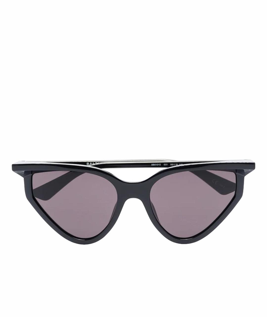 BALENCIAGA Черные пластиковые солнцезащитные очки, фото 1