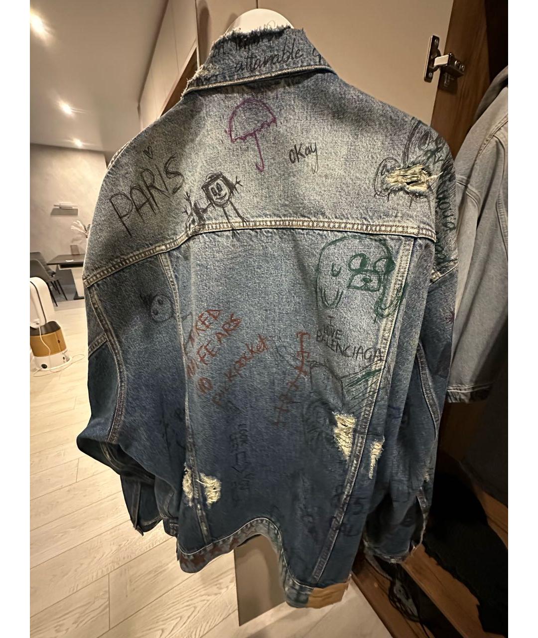 BALENCIAGA Синяя деним куртка, фото 4
