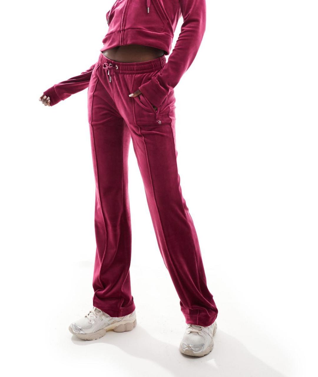 JUICY COUTURE Бордовый велюровый спортивные костюмы, фото 3