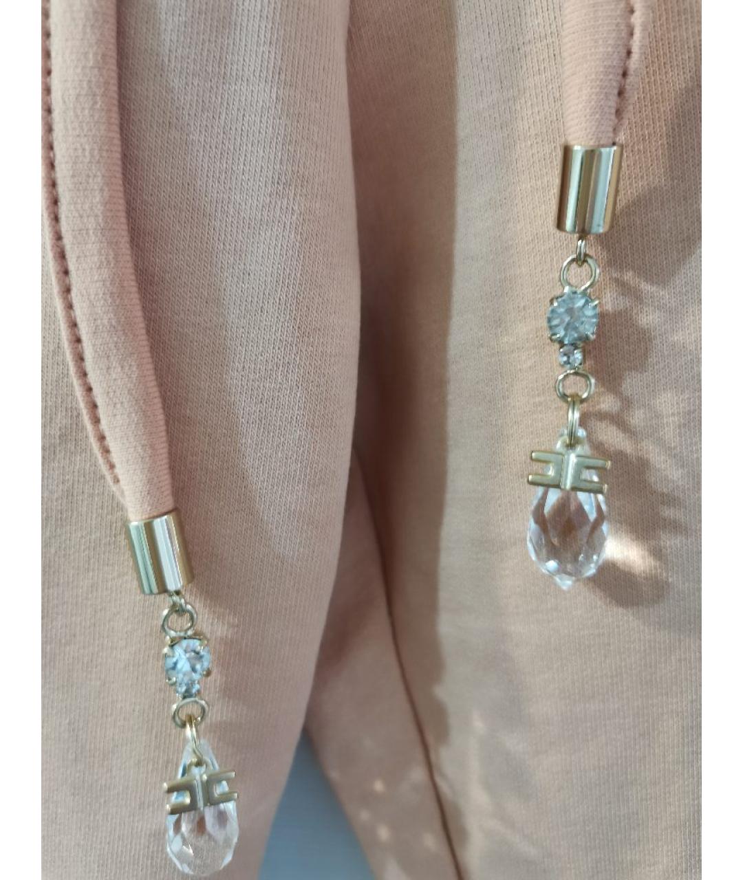 ELISABETTA FRANCHI Оранжевое хлопковые спортивные брюки и шорты, фото 4