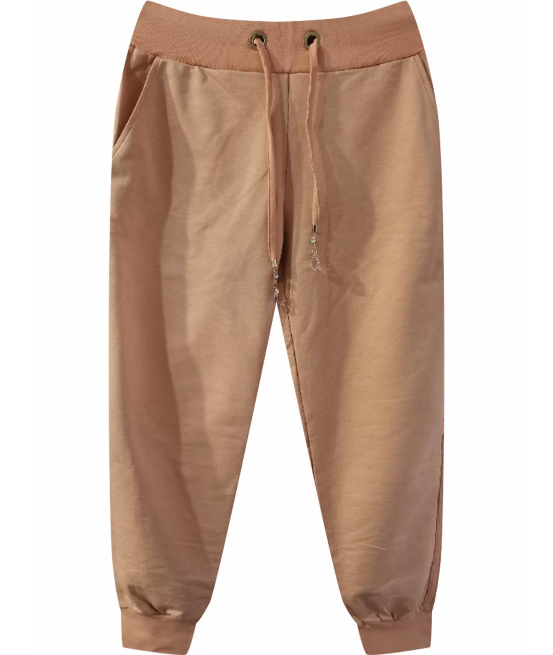 ELISABETTA FRANCHI Оранжевое хлопковые спортивные брюки и шорты, фото 1