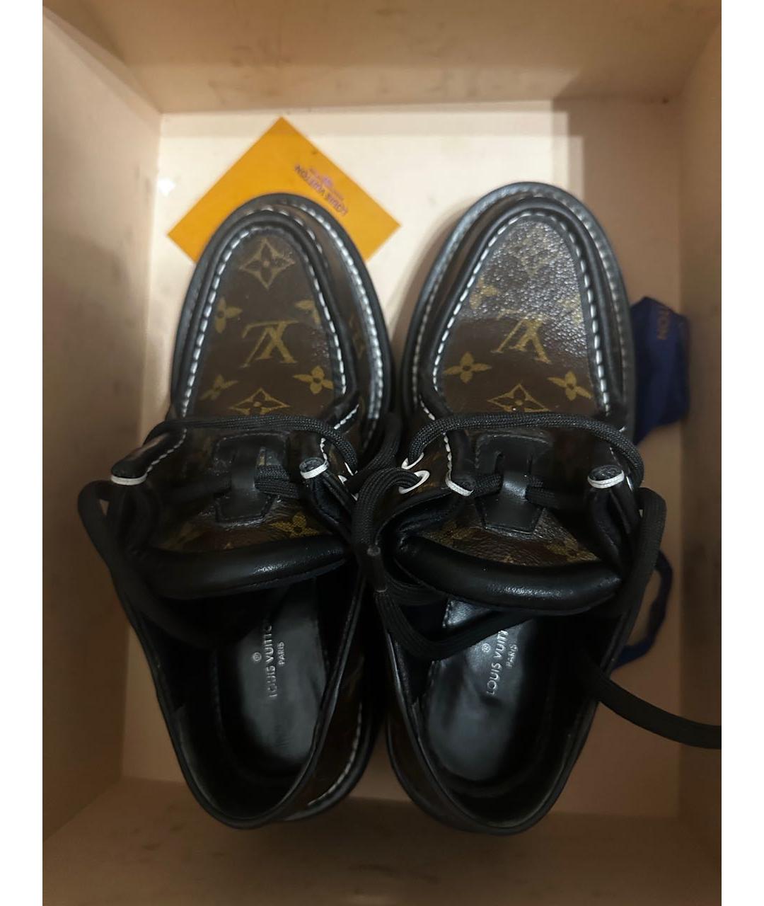 LOUIS VUITTON Коричневые кожаные лоферы, фото 2
