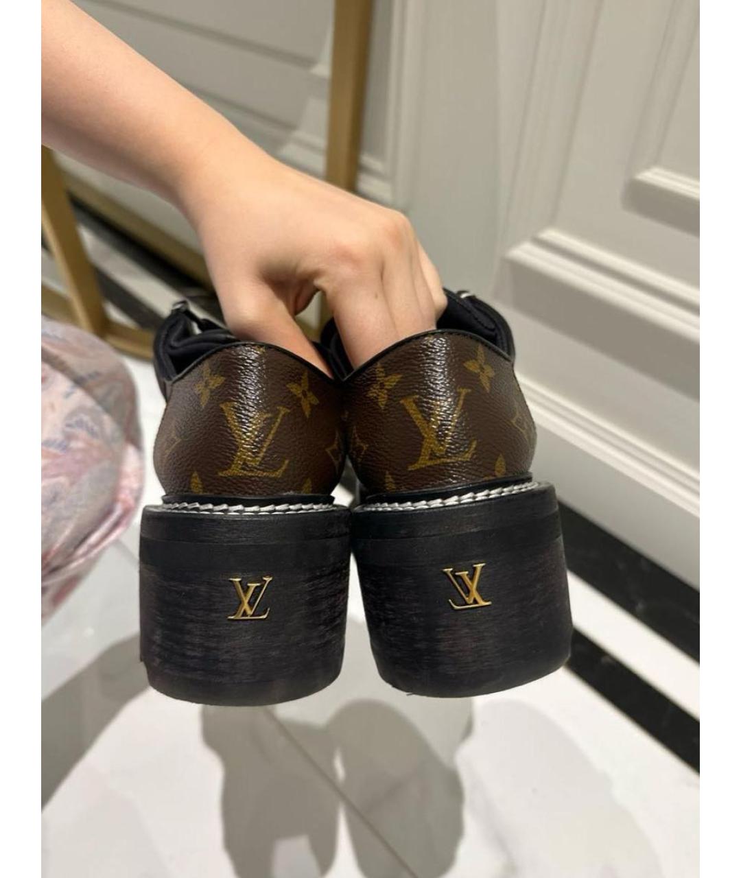 LOUIS VUITTON Коричневые кожаные лоферы, фото 5