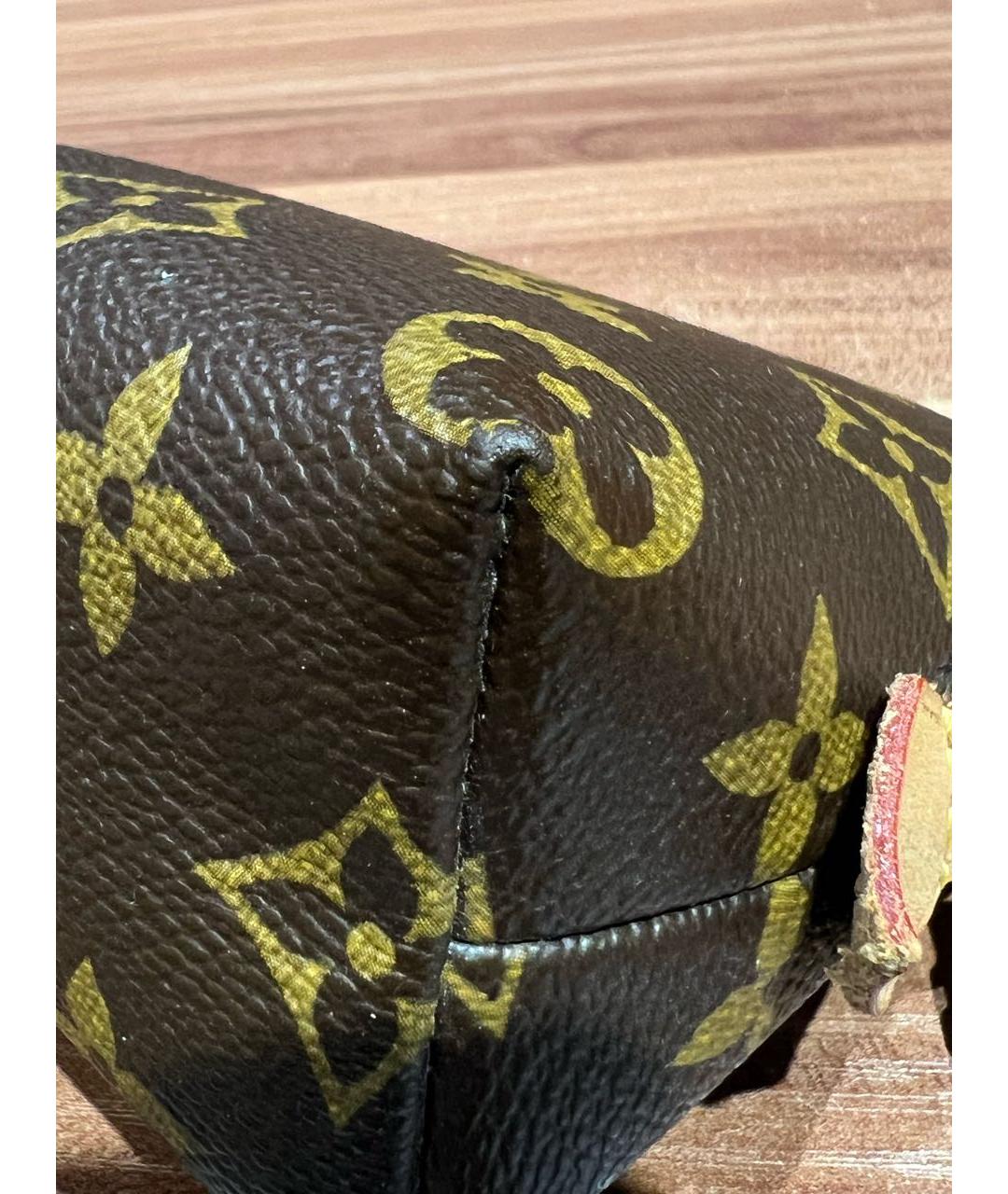LOUIS VUITTON BEAUTY Коричневая косметичка из искусственной кожи, фото 5