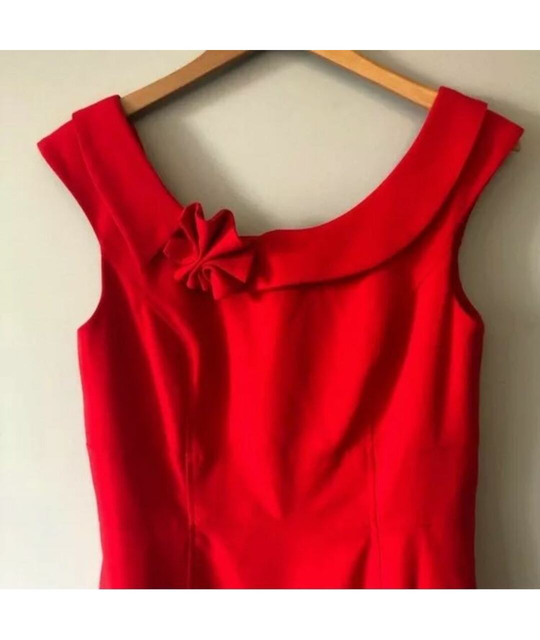 CALVIN KLEIN COLLECTION Красное полиэстеровое повседневное платье, фото 2