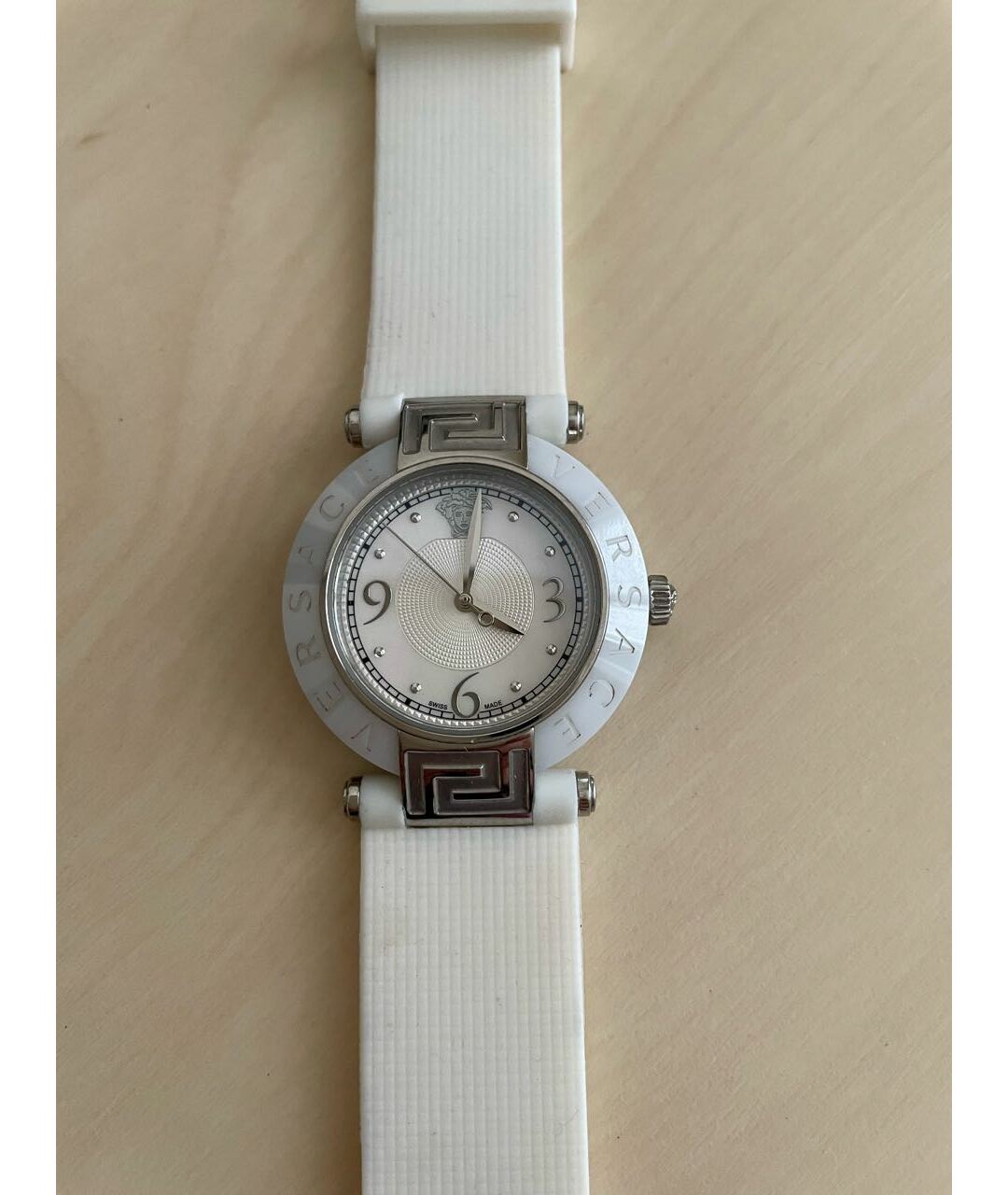 VERSACE Белые керамические часы, фото 2