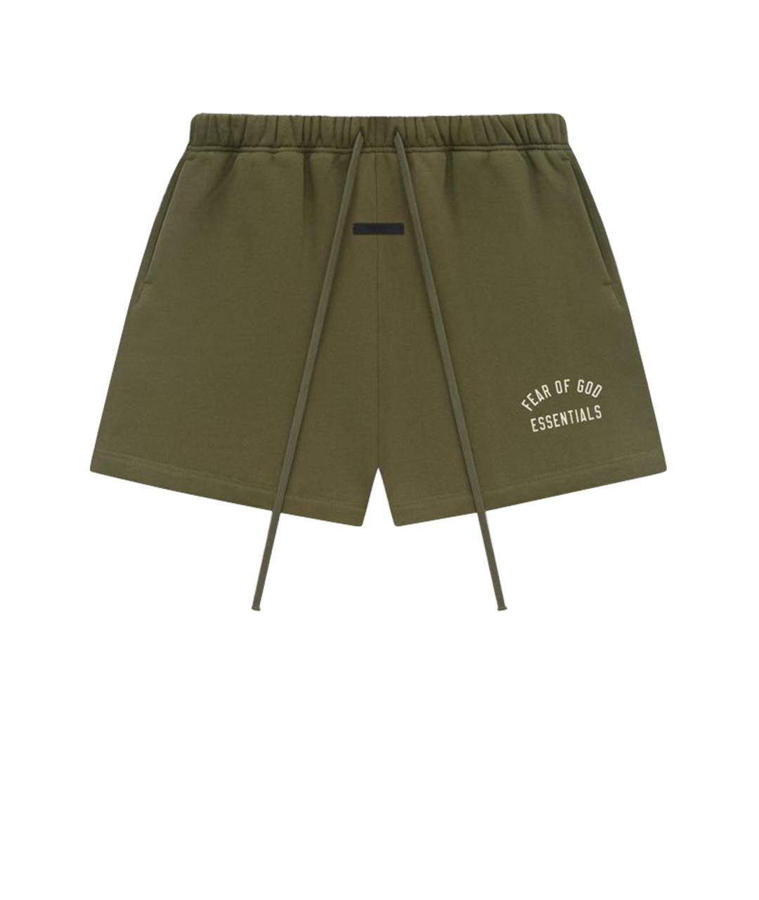 FEAR OF GOD ESSENTIALS Хаки хлопковые шорты, фото 1