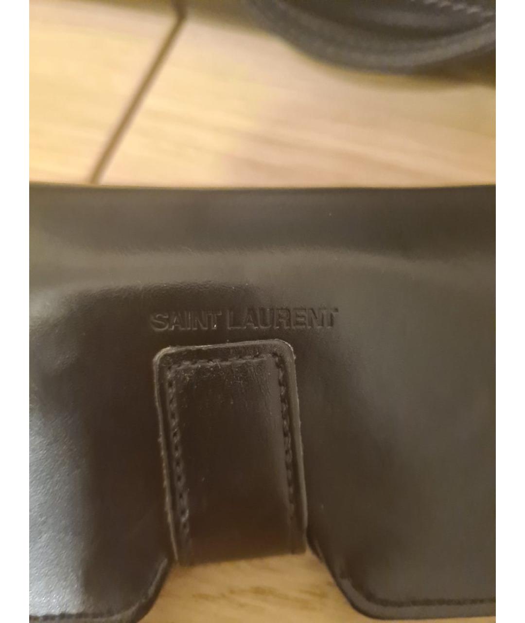 SAINT LAURENT Красные металлические солнцезащитные очки, фото 7
