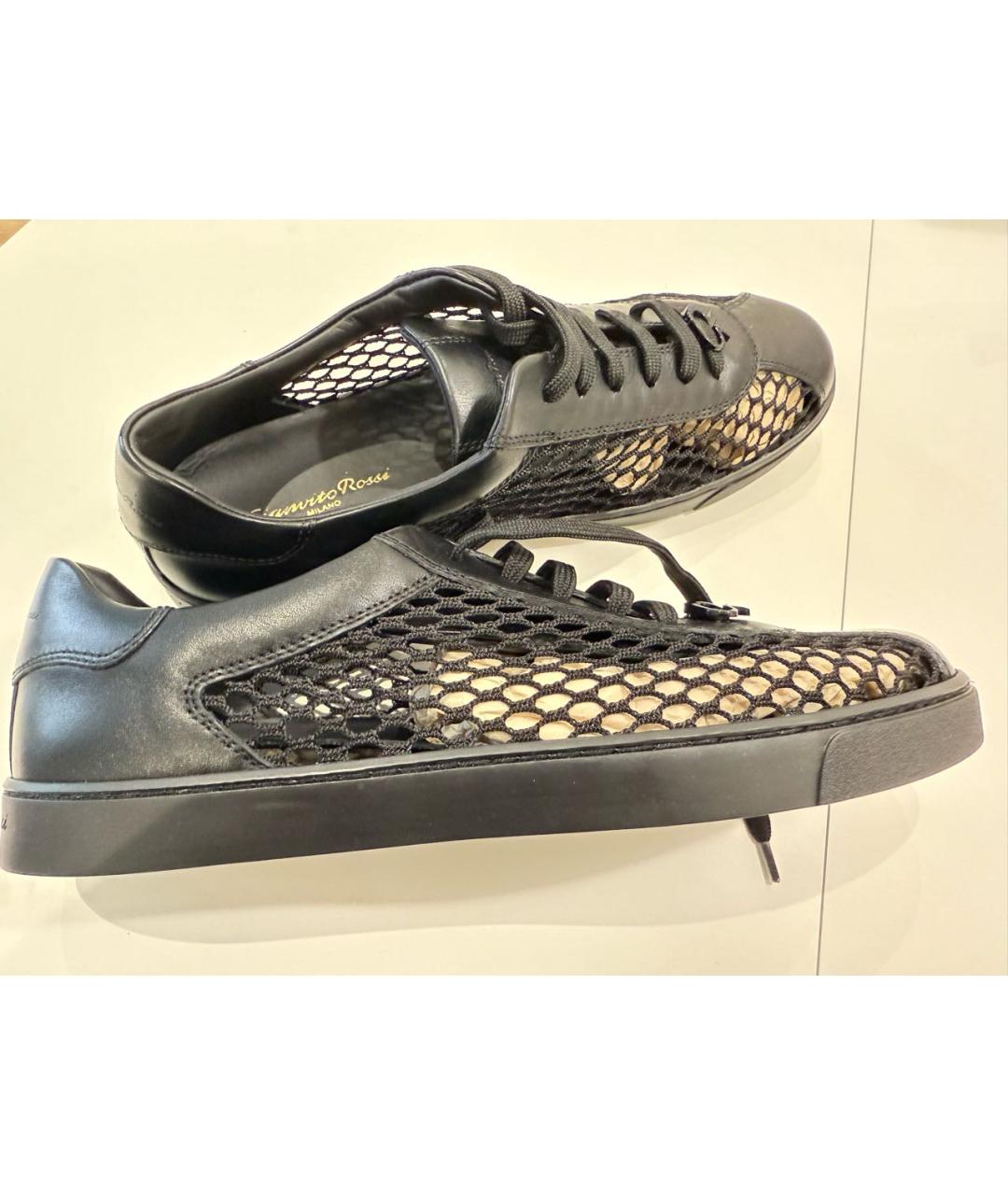 GIANVITO ROSSI Черные кожаные кеды, фото 5