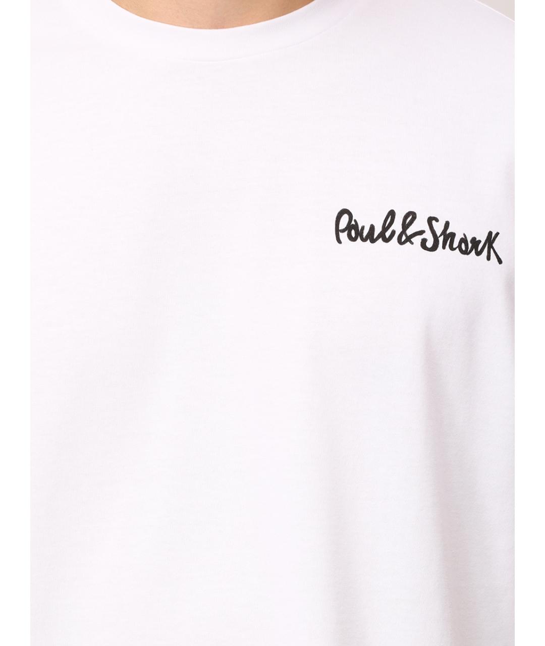 PAUL & SHARK Белая хлопковая футболка, фото 5