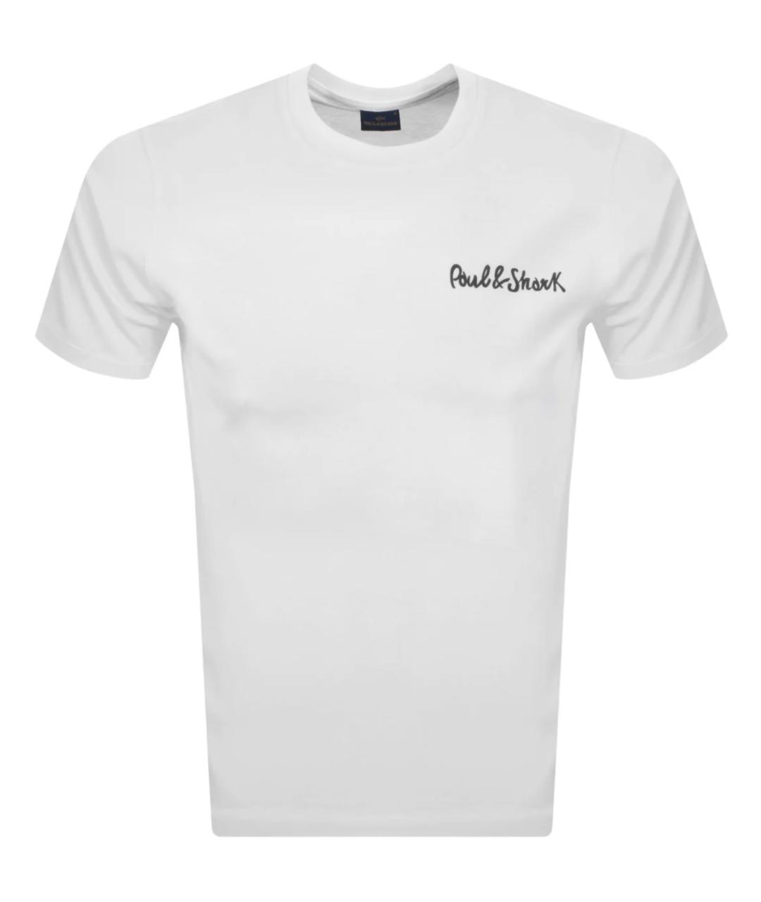 PAUL & SHARK Белая хлопковая футболка, фото 1
