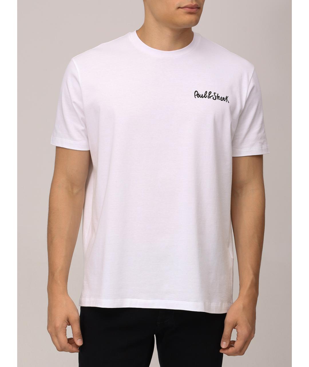 PAUL & SHARK Белая хлопковая футболка, фото 4