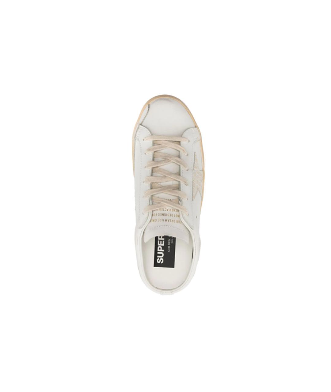 GOLDEN GOOSE DELUXE BRAND Белые кожаные мюли, фото 5