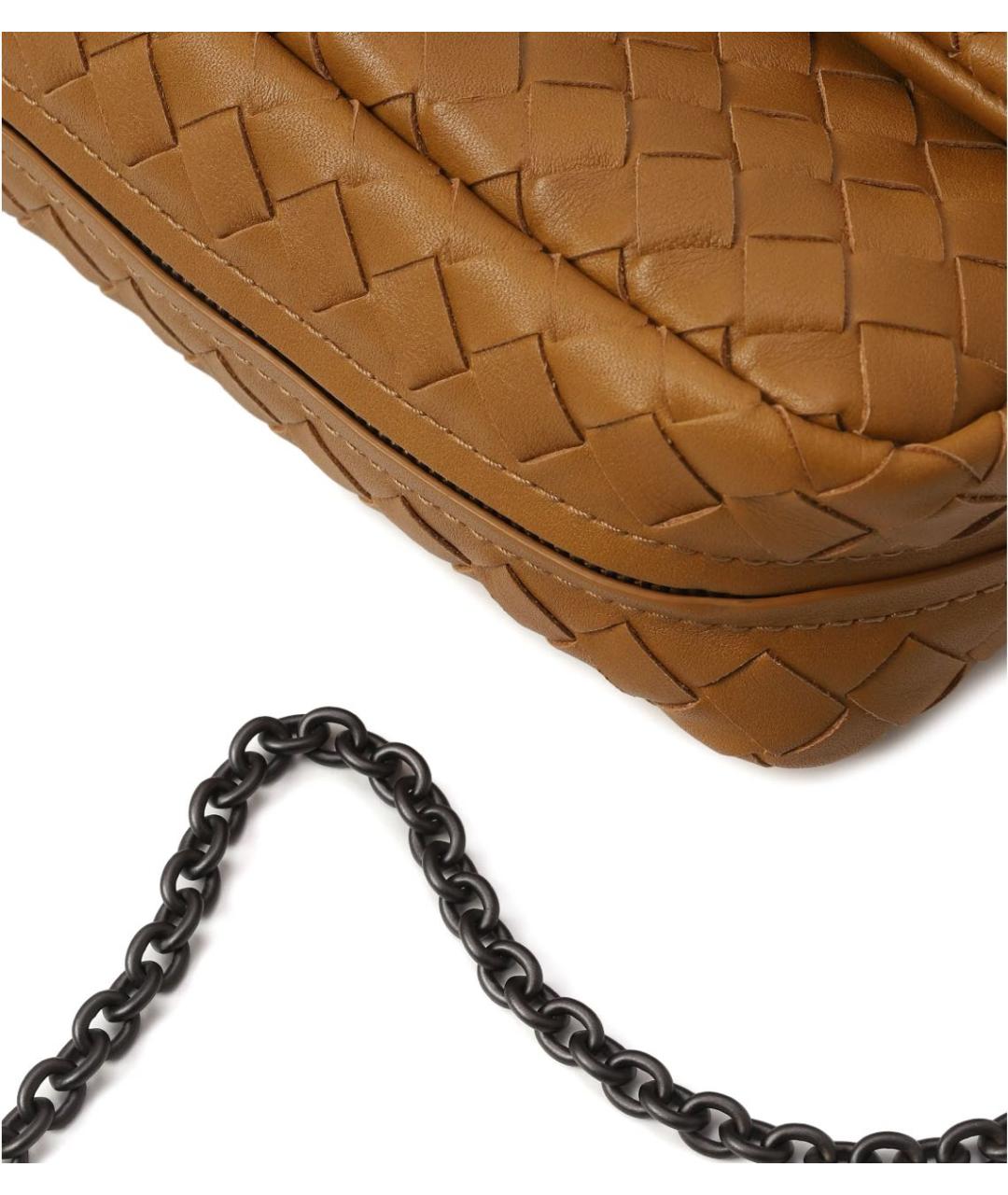 BOTTEGA VENETA Коричневая кожаная сумка через плечо, фото 3
