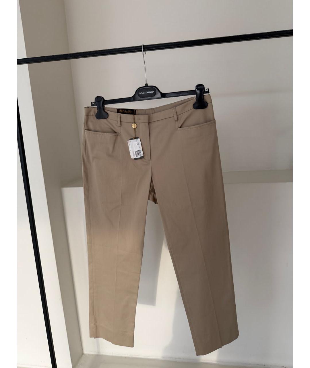 LORO PIANA Хлопко-эластановые прямые брюки, фото 7