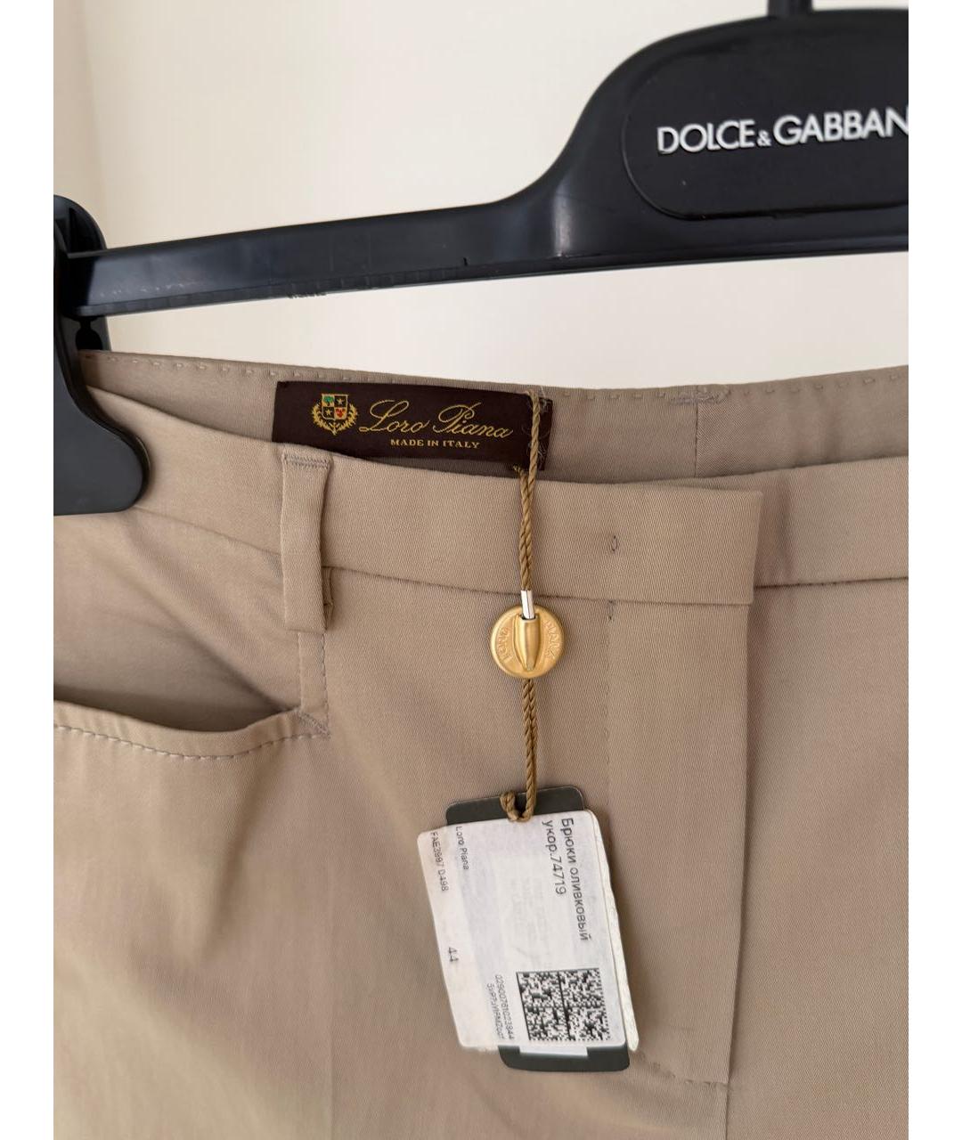 LORO PIANA Хлопко-эластановые прямые брюки, фото 6