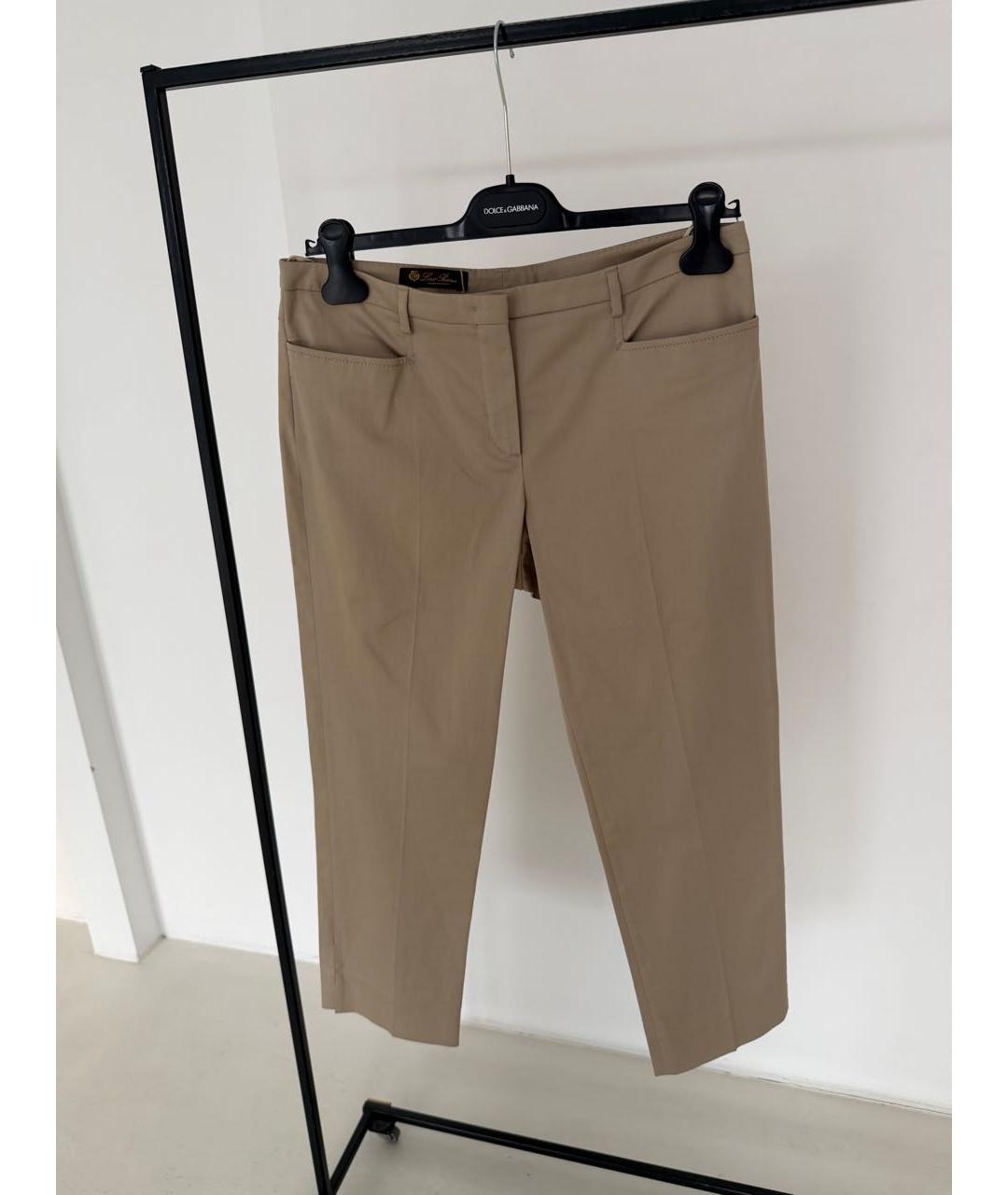LORO PIANA Хлопко-эластановые прямые брюки, фото 5