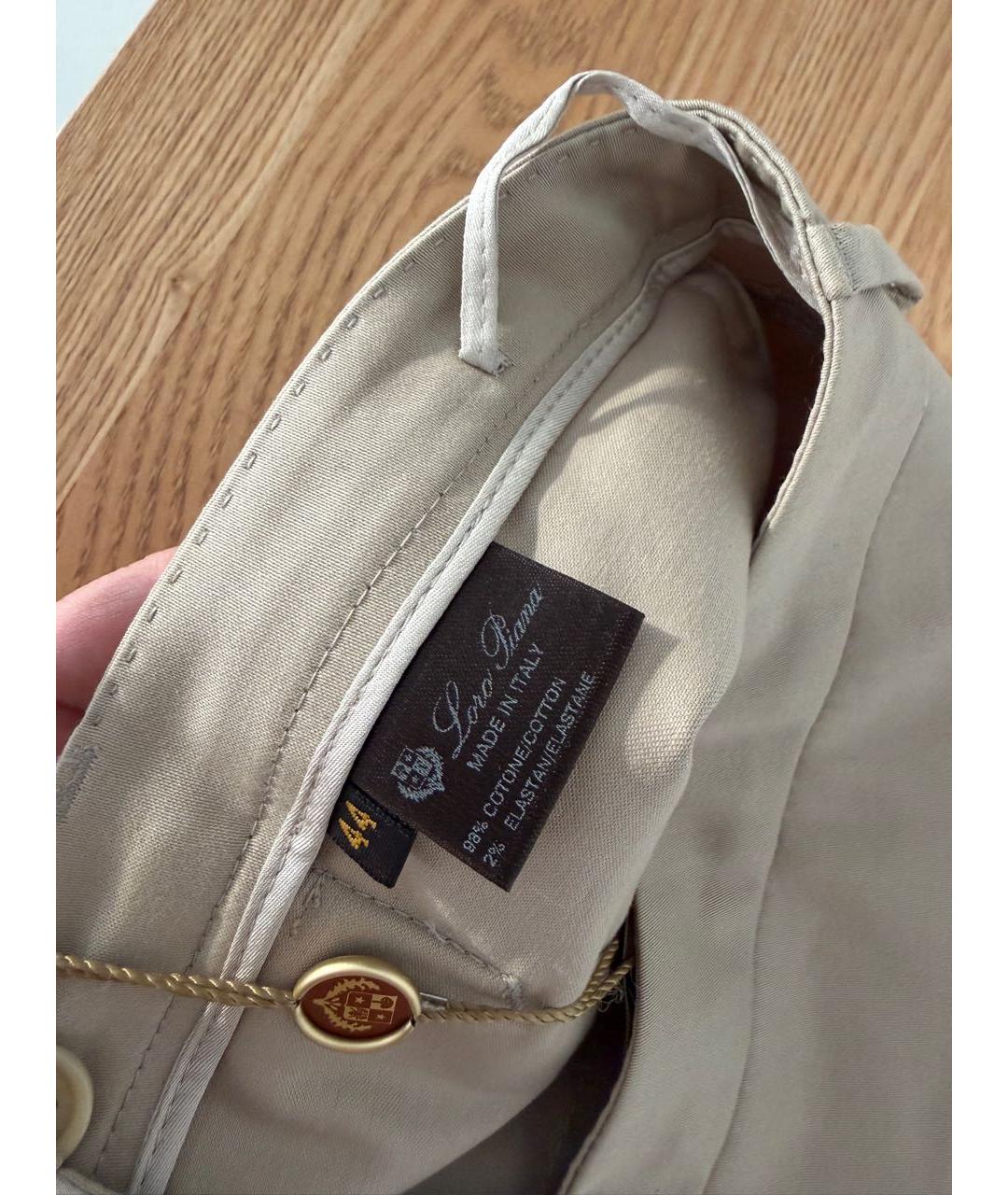 LORO PIANA Хлопко-эластановые прямые брюки, фото 7