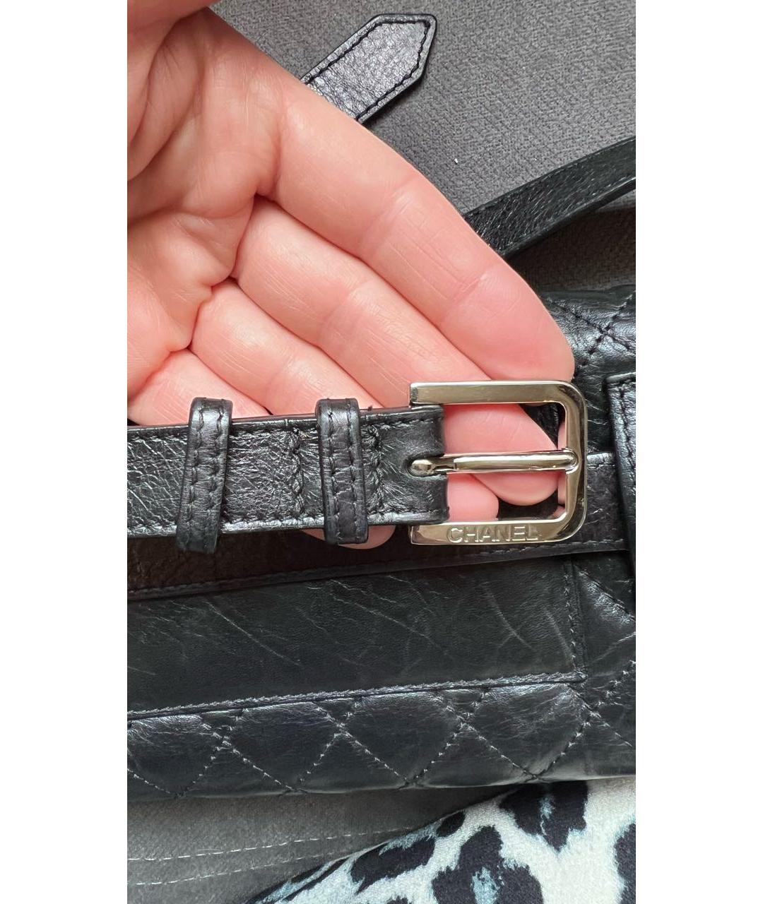 CHANEL Черная кожаная поясная сумка, фото 5