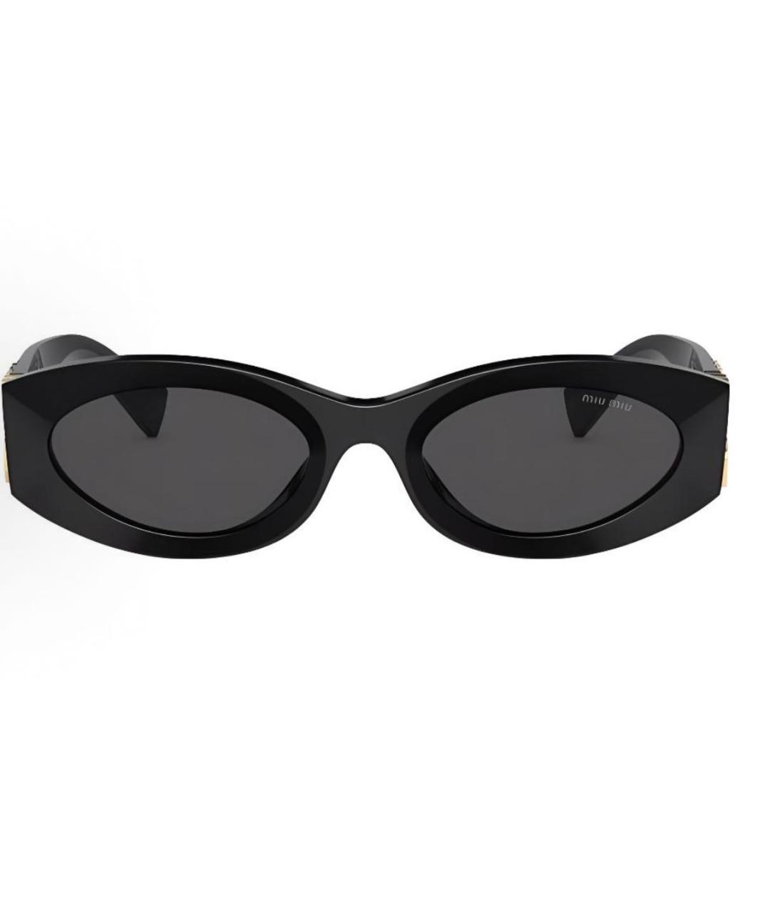 MIU MIU Черные пластиковые солнцезащитные очки, фото 2