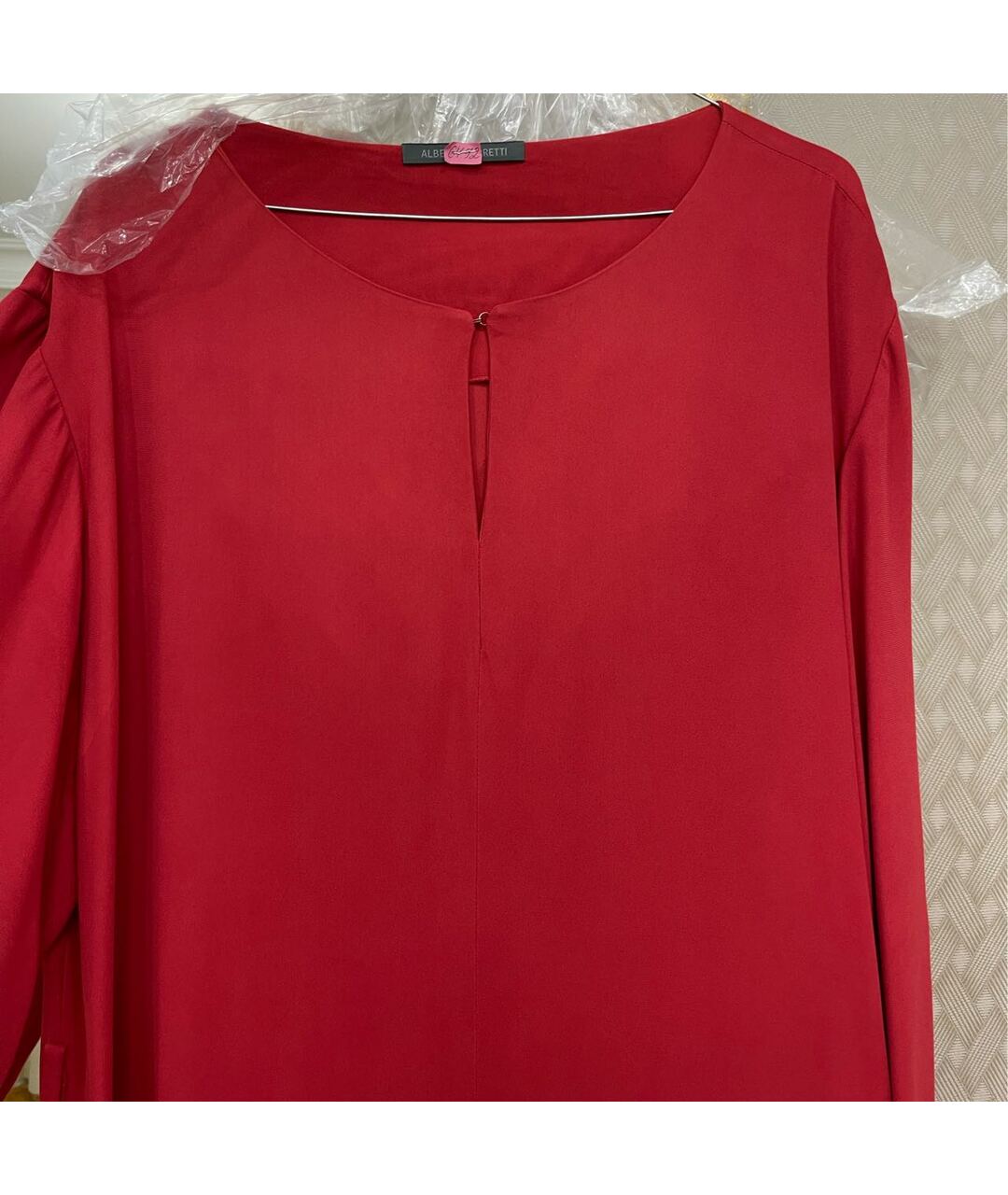 ALBERTA FERRETTI Красное вискозное повседневное платье, фото 3