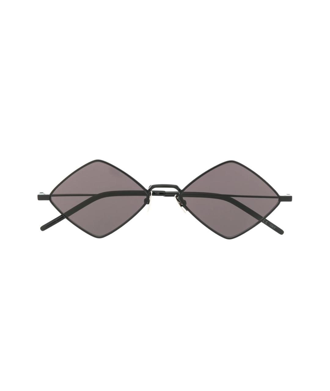 SAINT LAURENT Черные металлические солнцезащитные очки, фото 1
