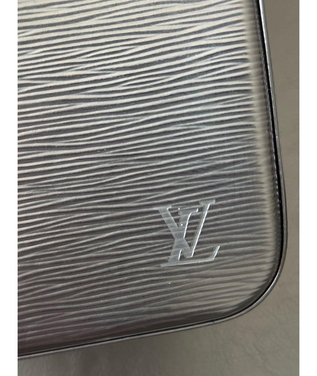 LOUIS VUITTON Черная кожаная сумка через плечо, фото 5