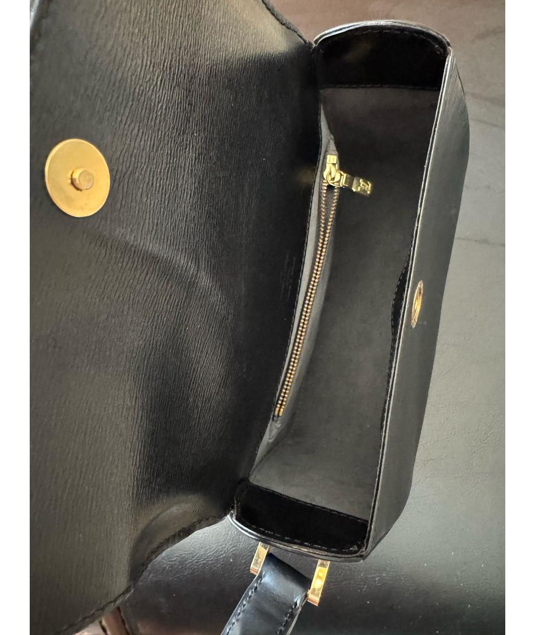 LOUIS VUITTON Черная кожаная сумка через плечо, фото 4