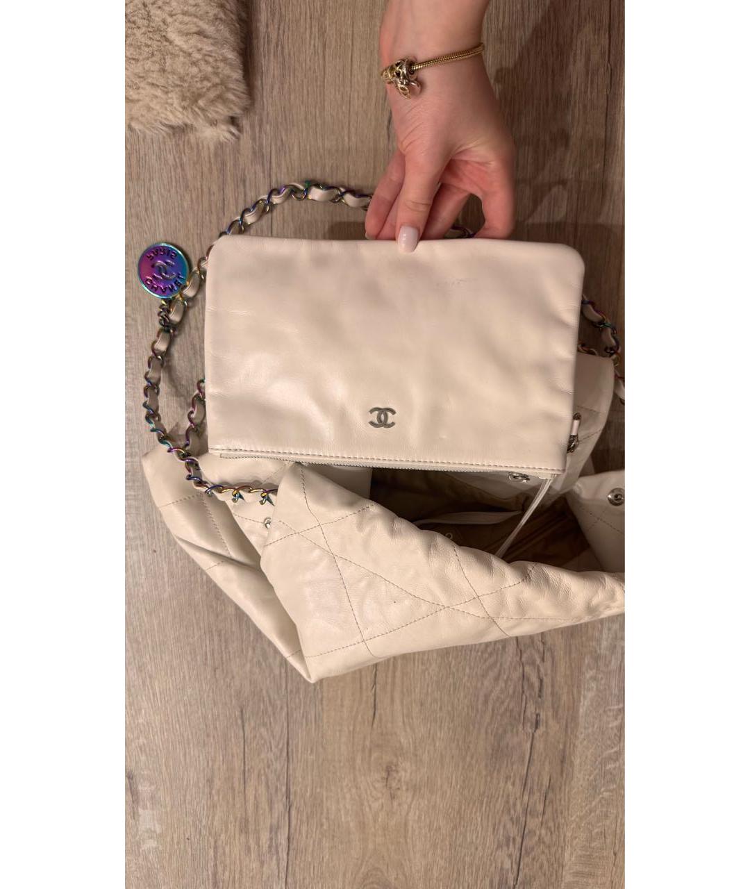CHANEL Белая сумка тоут, фото 3