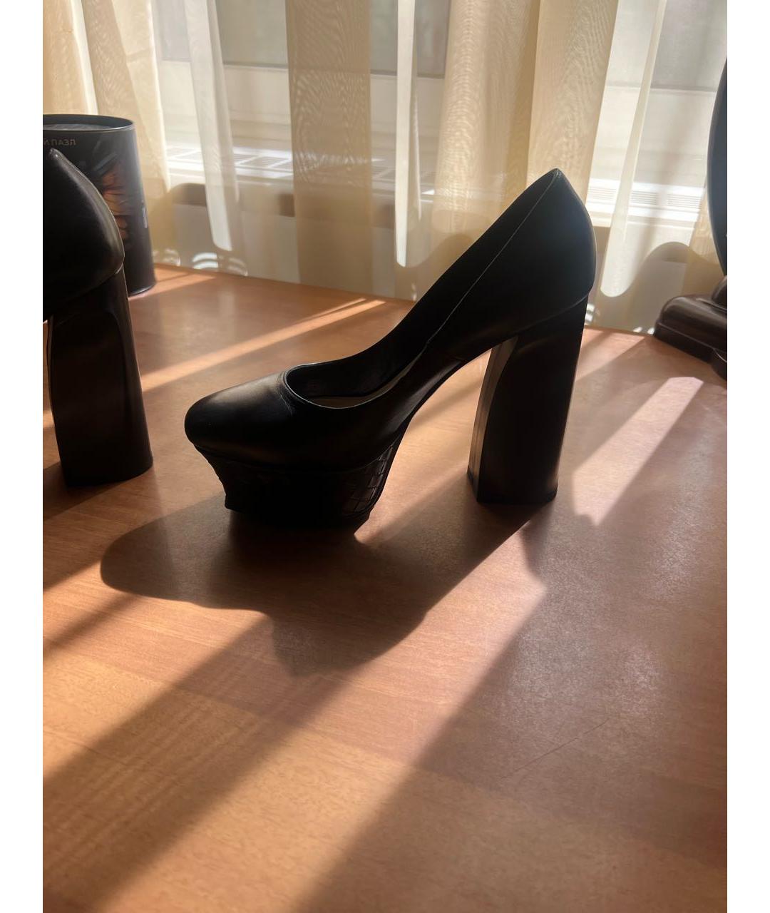 BOTTEGA VENETA Черные кожаные туфли, фото 5